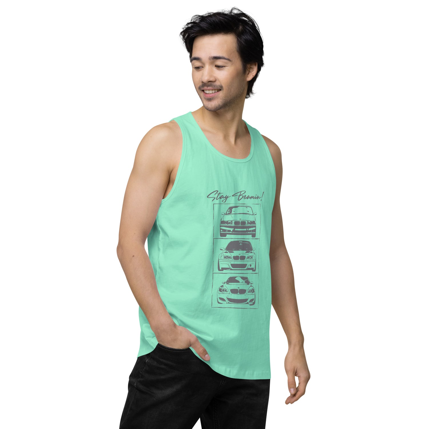 Stay Beamin! Tank Top (Gray Ink)