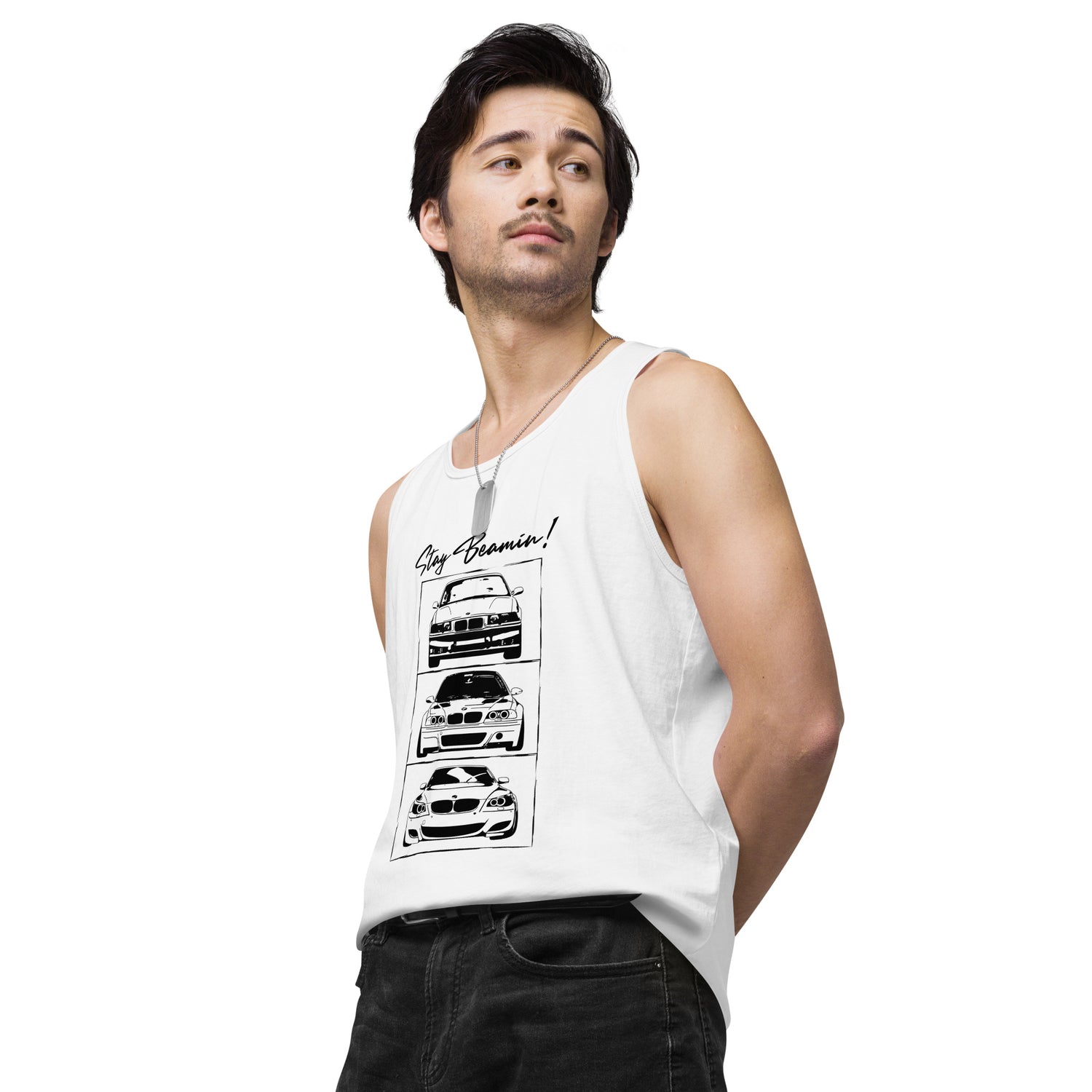 Stay Beamin! Tank Top (Black Ink)