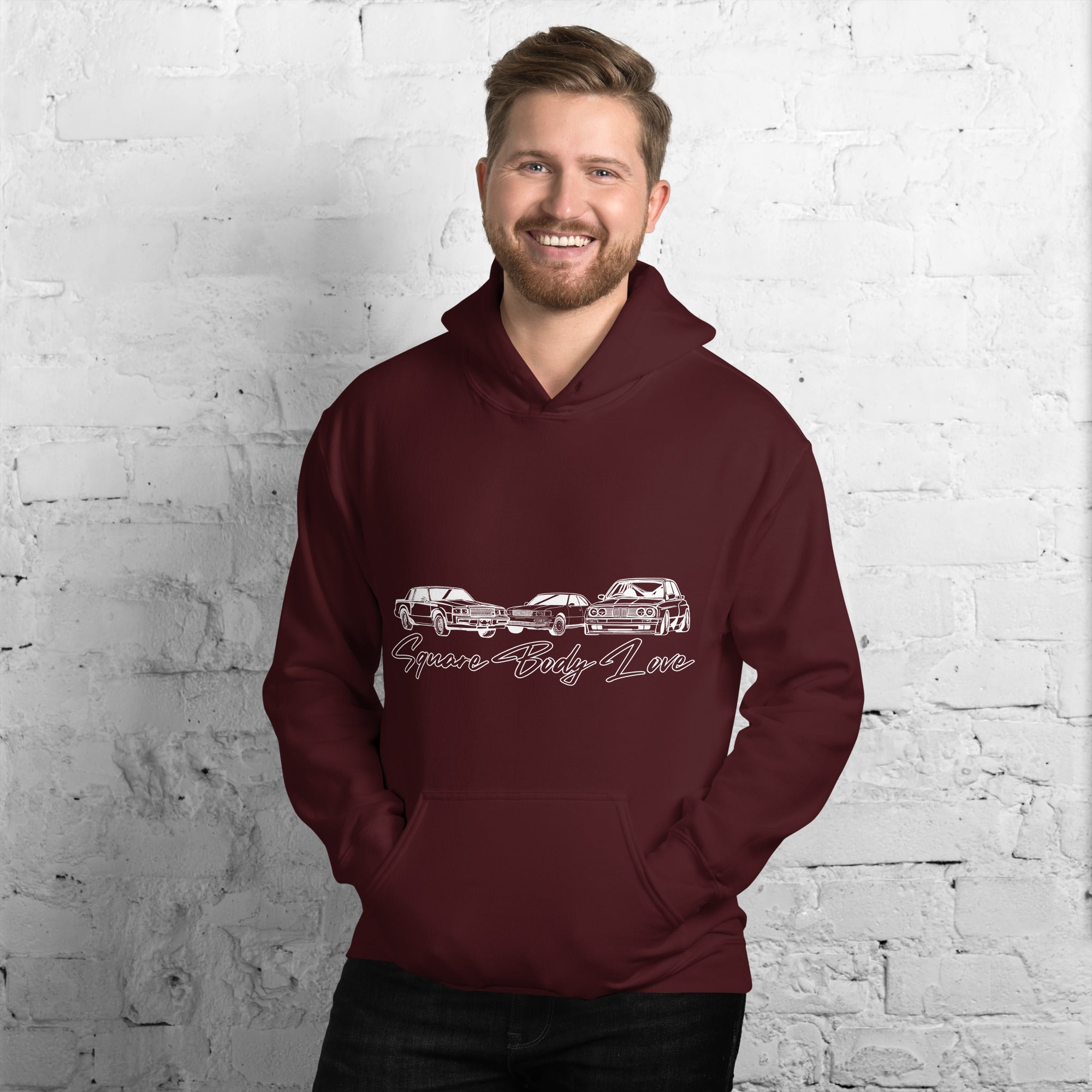 Square Body Love Hoodie (White)